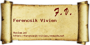 Ferencsik Vivien névjegykártya