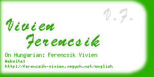 vivien ferencsik business card